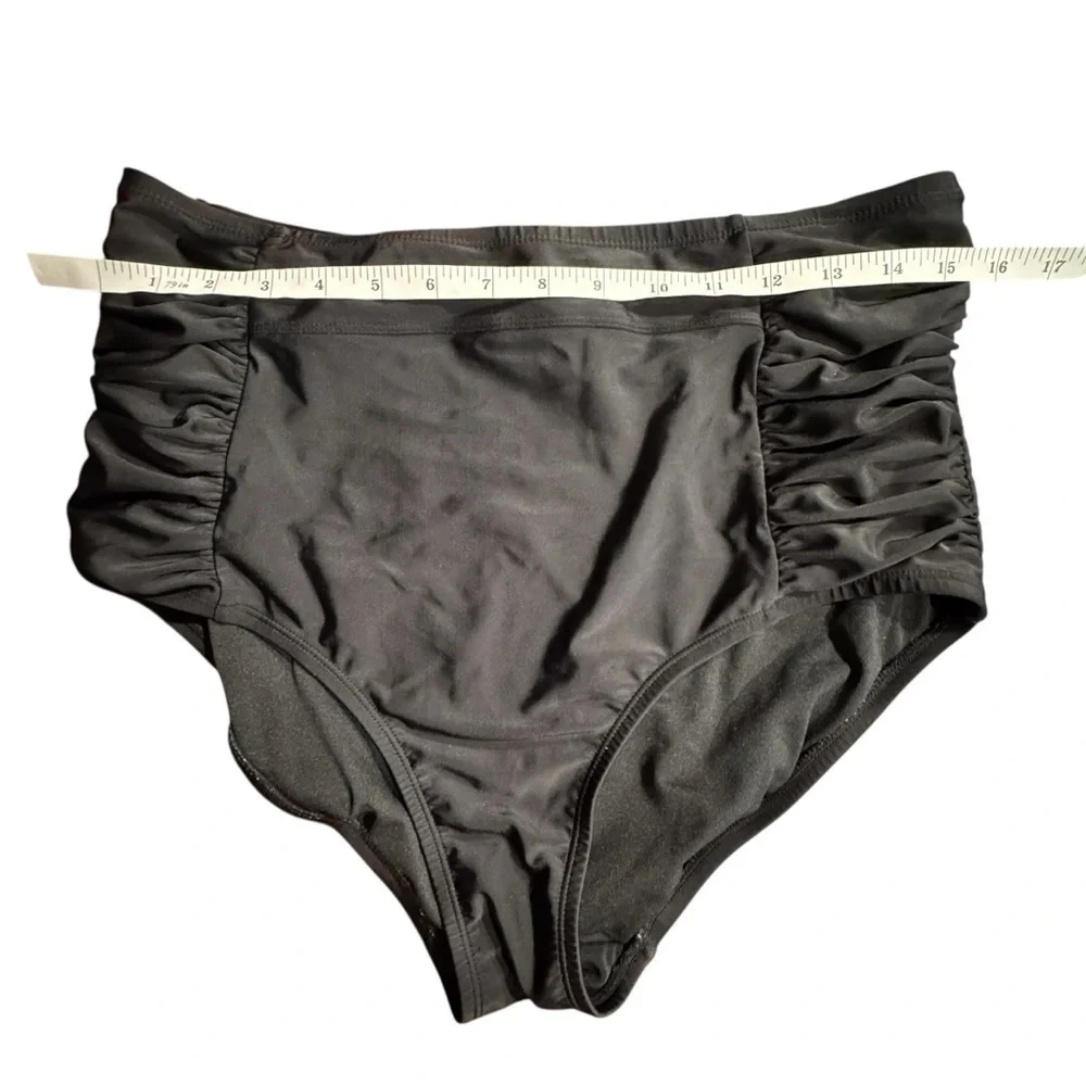 Ava & Viv Women's Hipster Swim Bottom, Black 14W